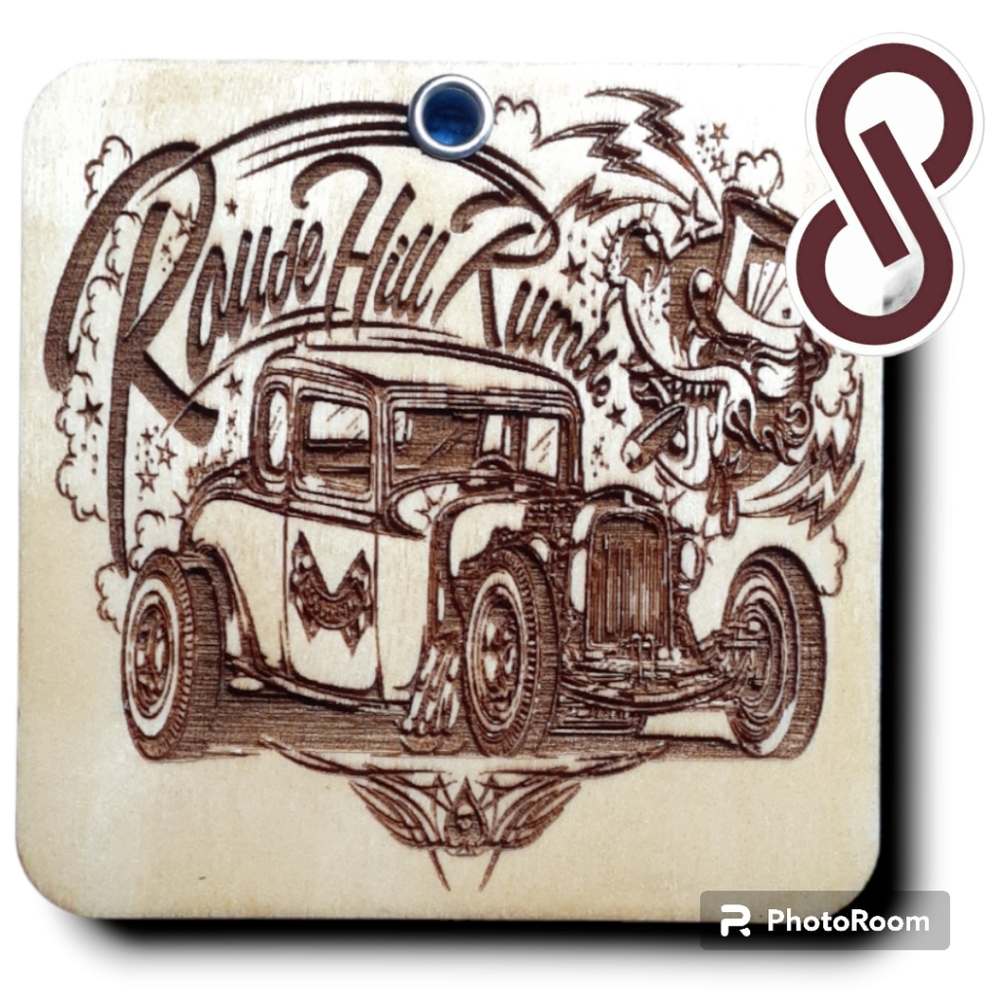 LASER ENGRAVED WOODEN SOUVENIR " ROUDE HILL RUMBLE " COD/W-11